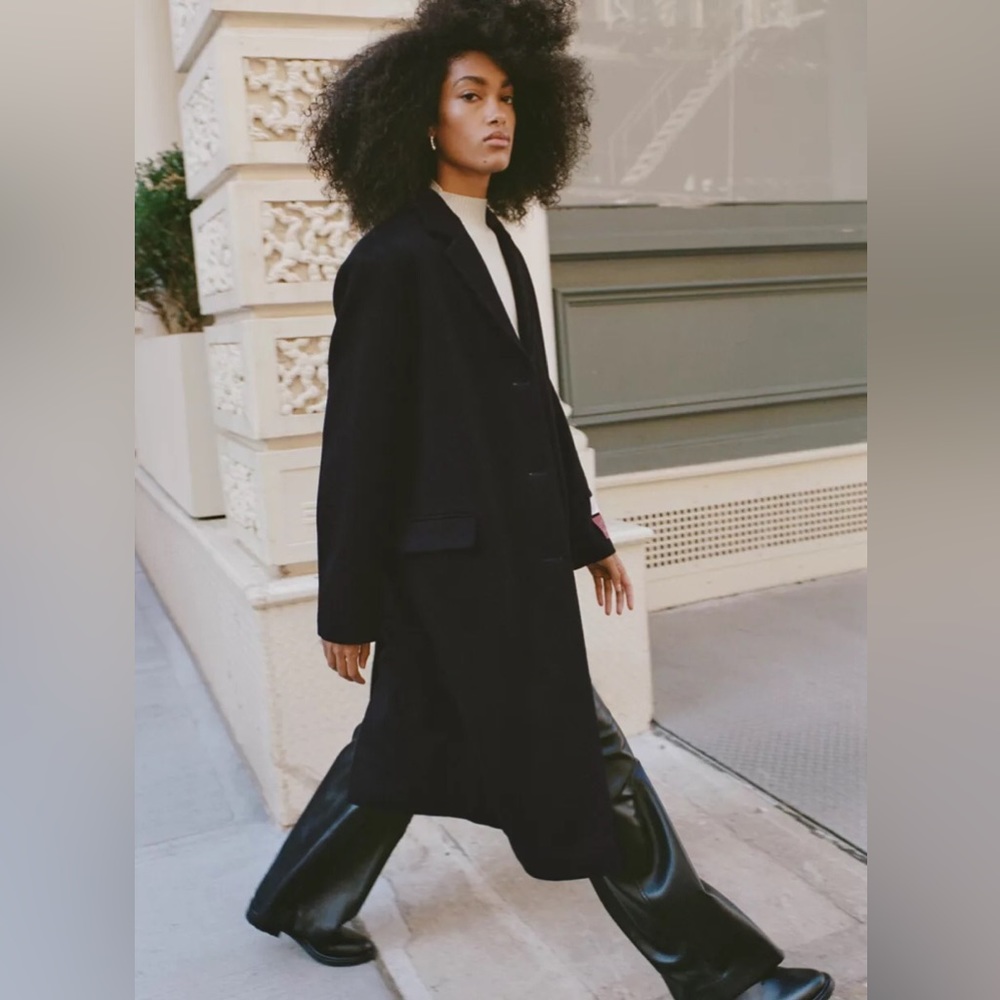 Babaton Oversized Landmark Coat (black), size 1